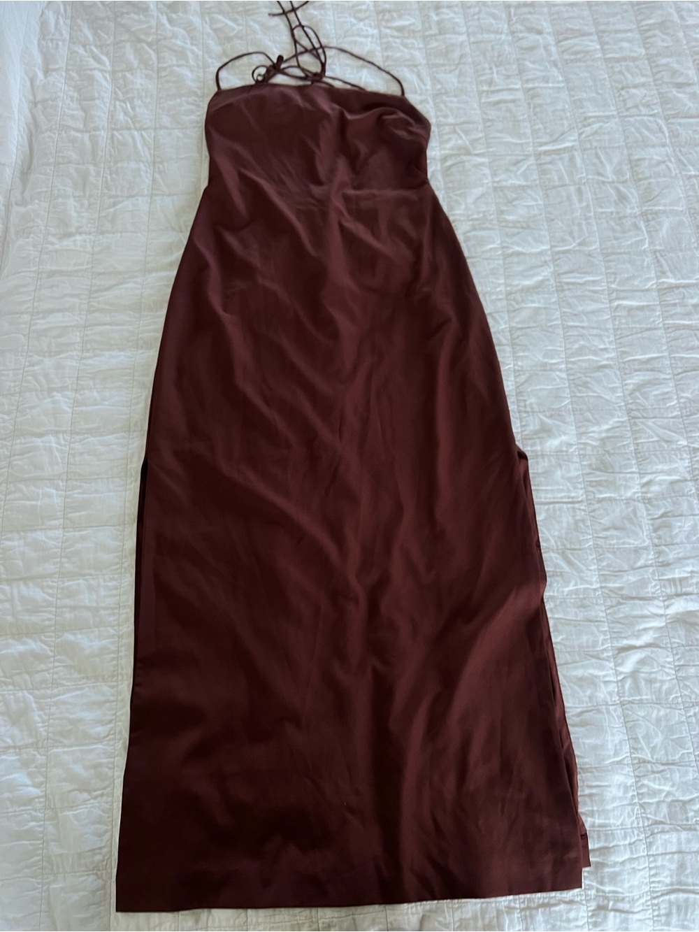 BHLDN Gavin Dress size 4 brown rust orange open back - Picture 5 of 10